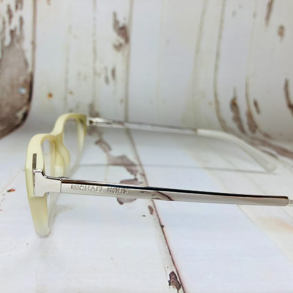 Michael Kors Rectangular Ivory Silver Eyeglasses Frames NWOT - Picture 3 of 12